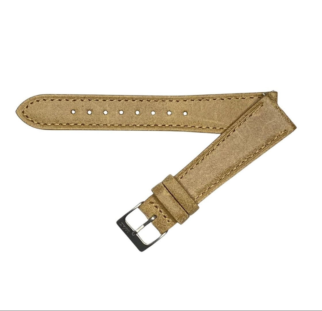20x16 mm cappuccino leather strap - Tang buckle