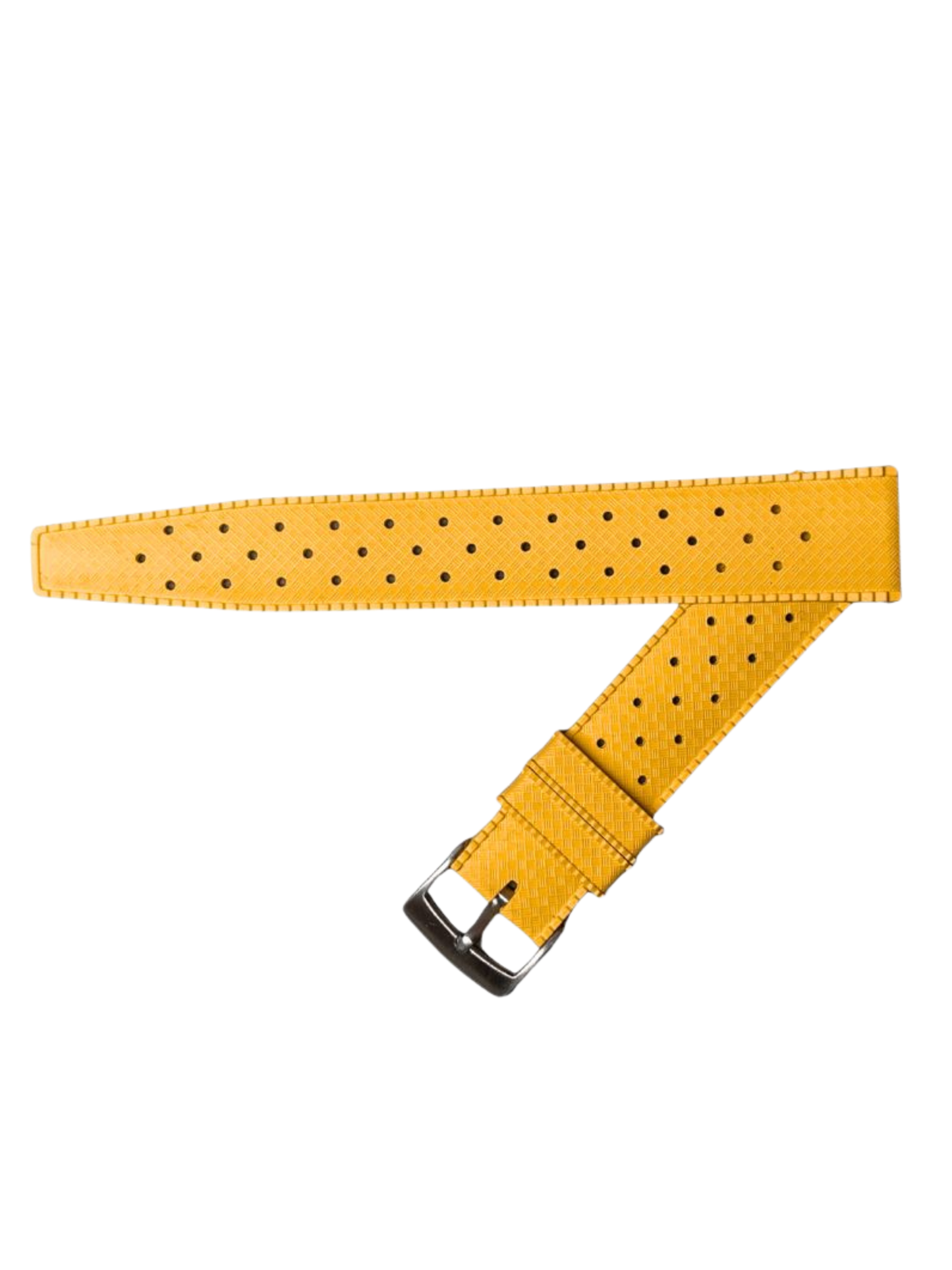 20x18 mm golden yellow rubber strap - Tang buckle