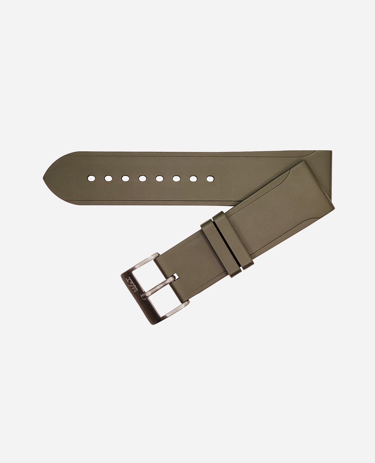 24x22 mm khaki rubber strap - Tang buckle