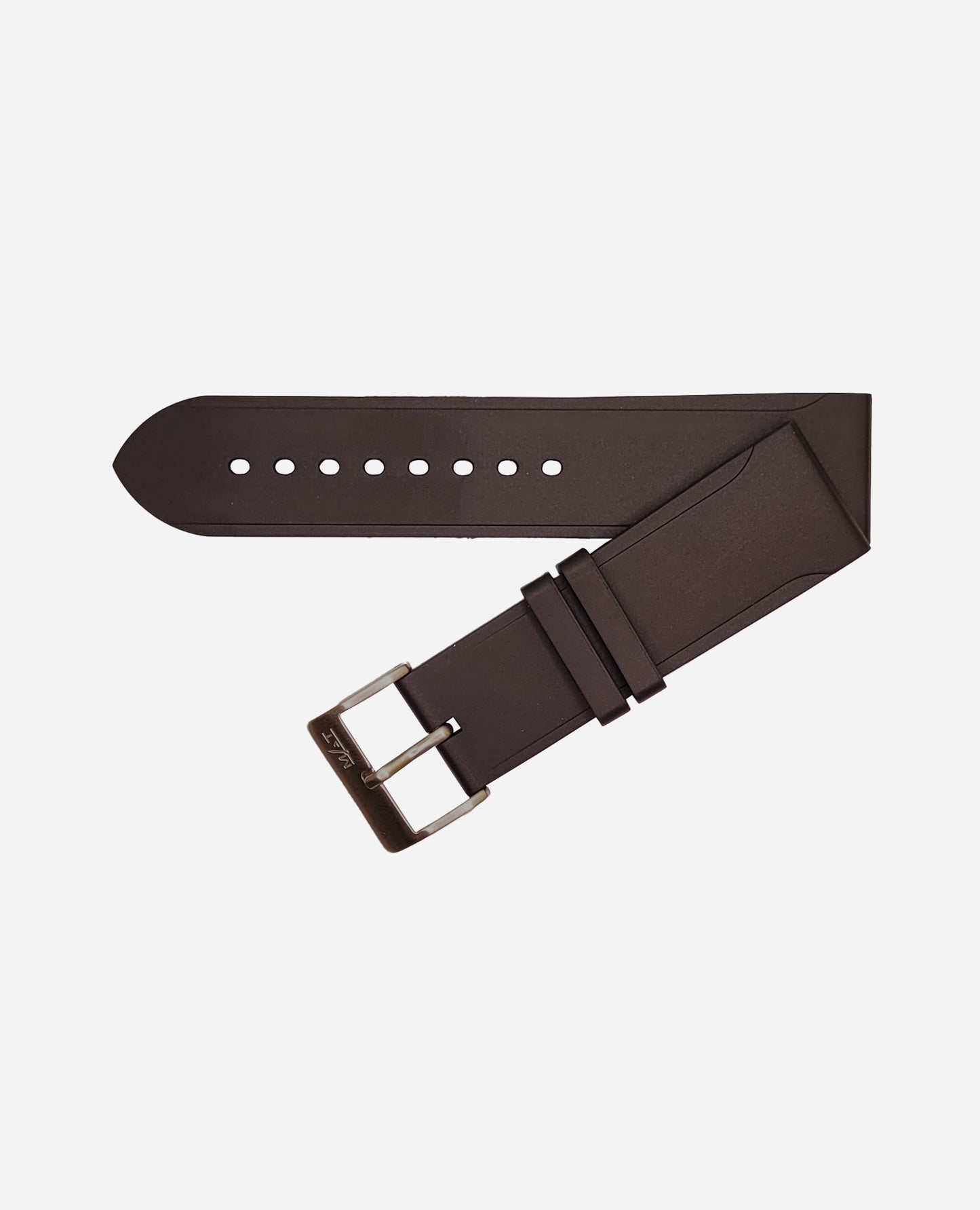 24x22 mm black rubber strap - Tang buckle