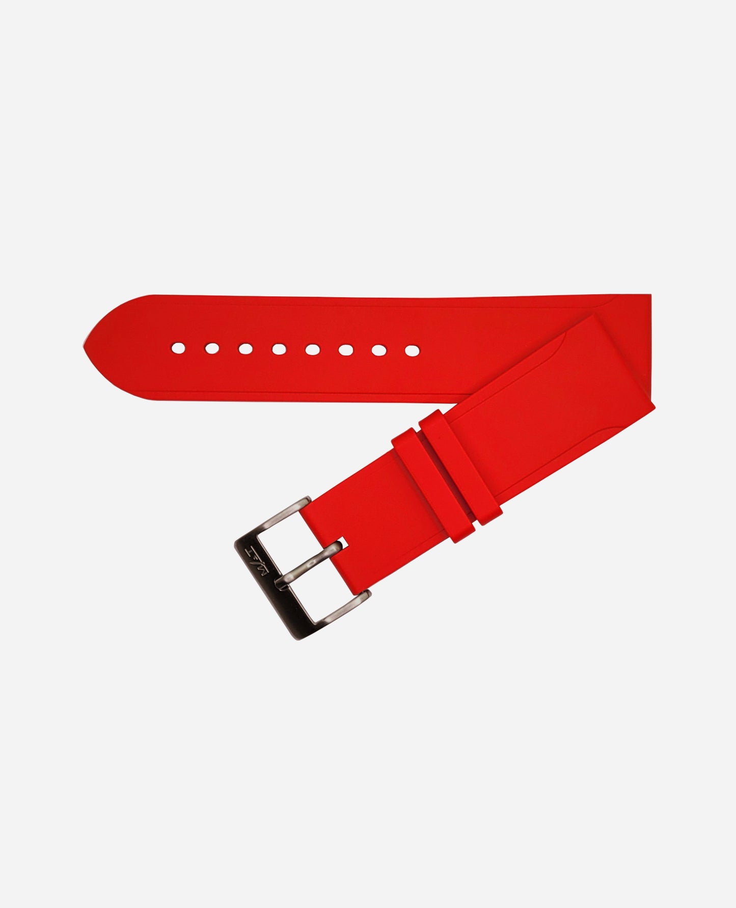 24x22 mm red rubber strap - Tang buckle