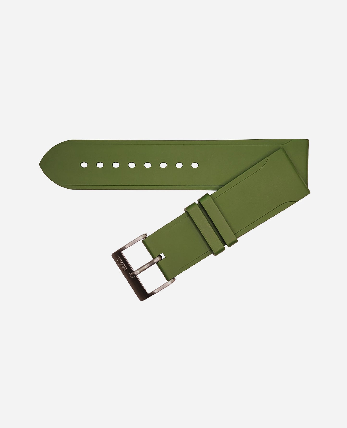 24x22 mm green rubber strap - Tang buckle