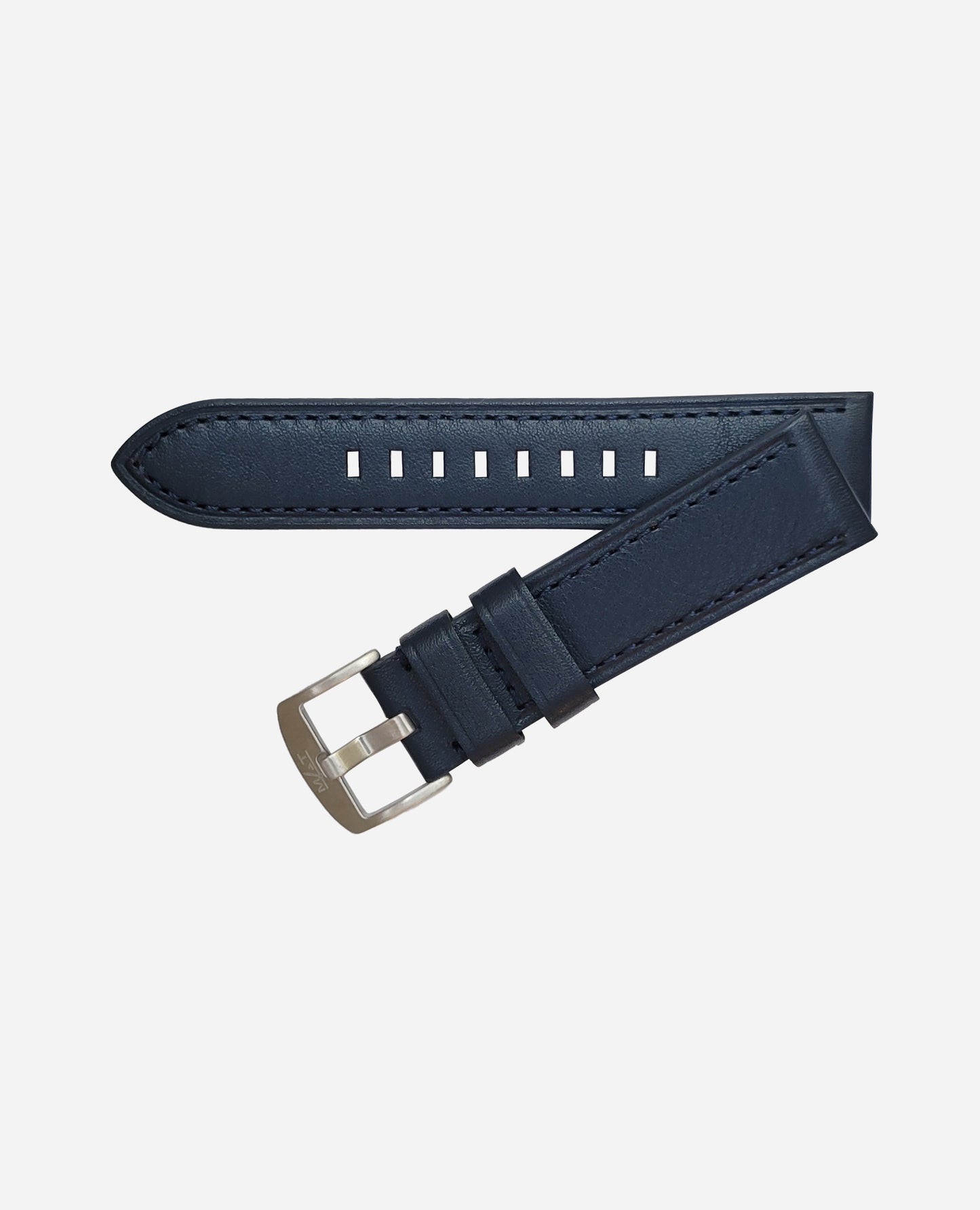 24x22 mm blue leather strap - Tang buckle