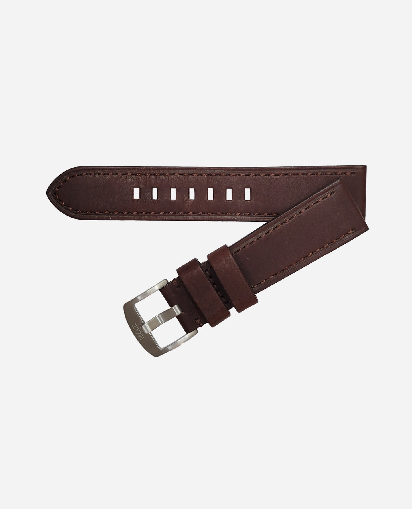 22x20 mm havana leather strap - Tang buckle