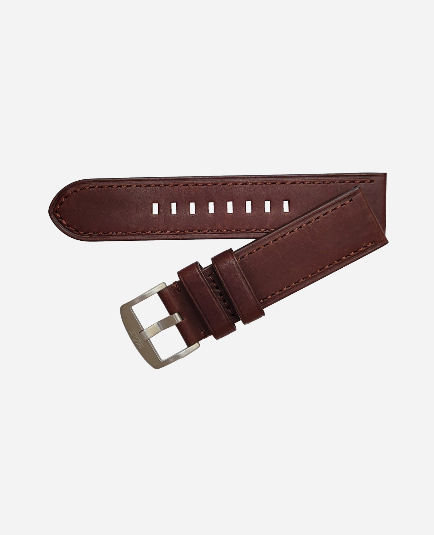 Bracelet Cuir Havane 24x24 mm - Boucle à ardillon