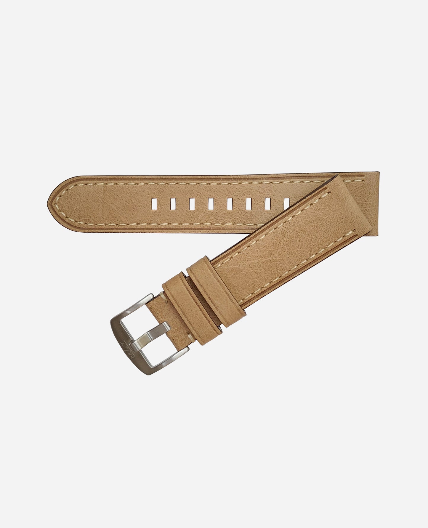 24x22 mm natural leather strap - Tang buckle