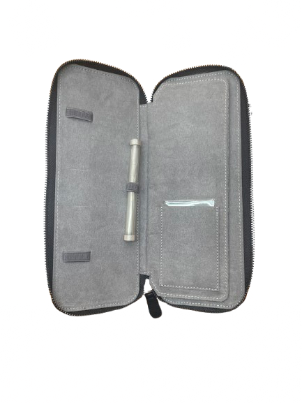 MAT watches case - Black Recycled Leather