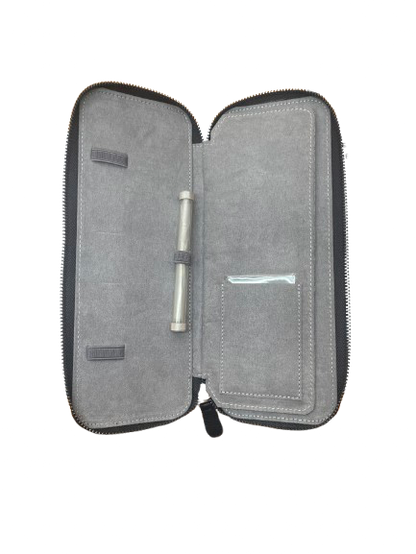 MAT watches case - Black Recycled Leather