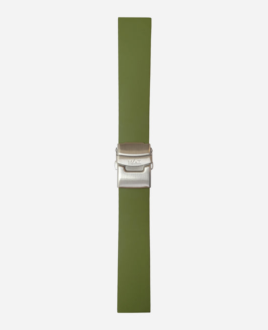 GREEN RUBBER 22 X 20 MM - CLASP BUCKLE